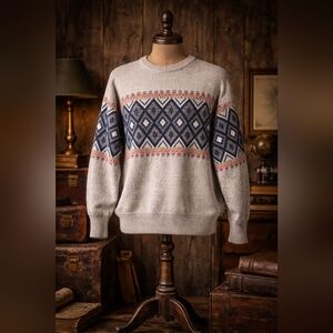 Vintage Tosani Nordic Fair Isle Sweater – Men’s Medium – Soft Knit